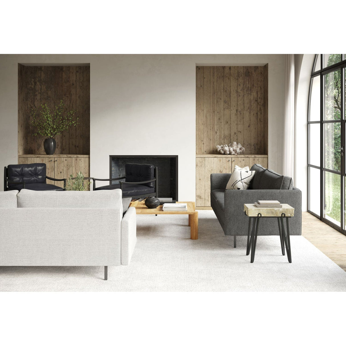 Modern European furniture - Natural Marble Accent Table - www.oroa.com