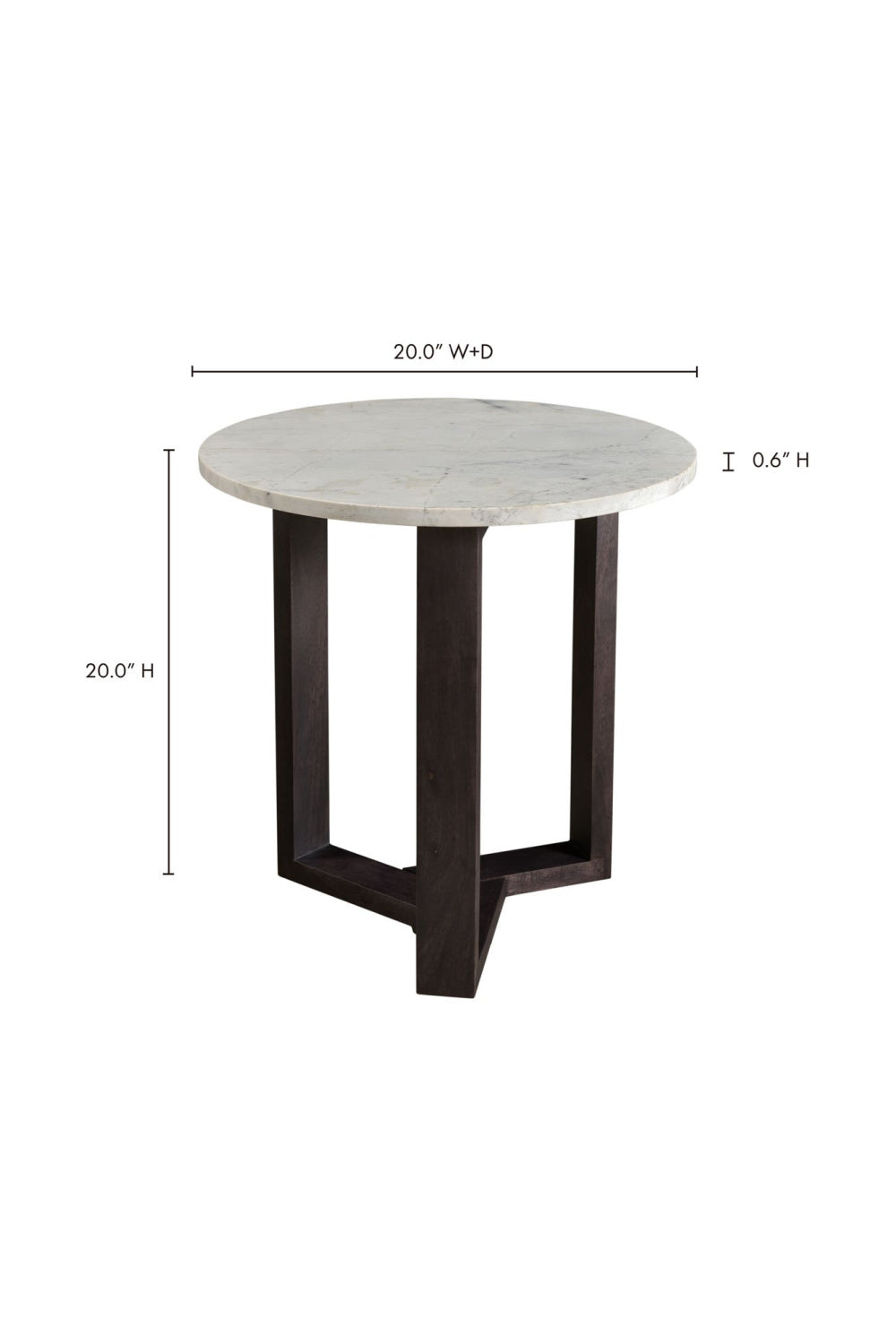 Gray Marble Side Table | Novi Living Jinxx | Oroa.com