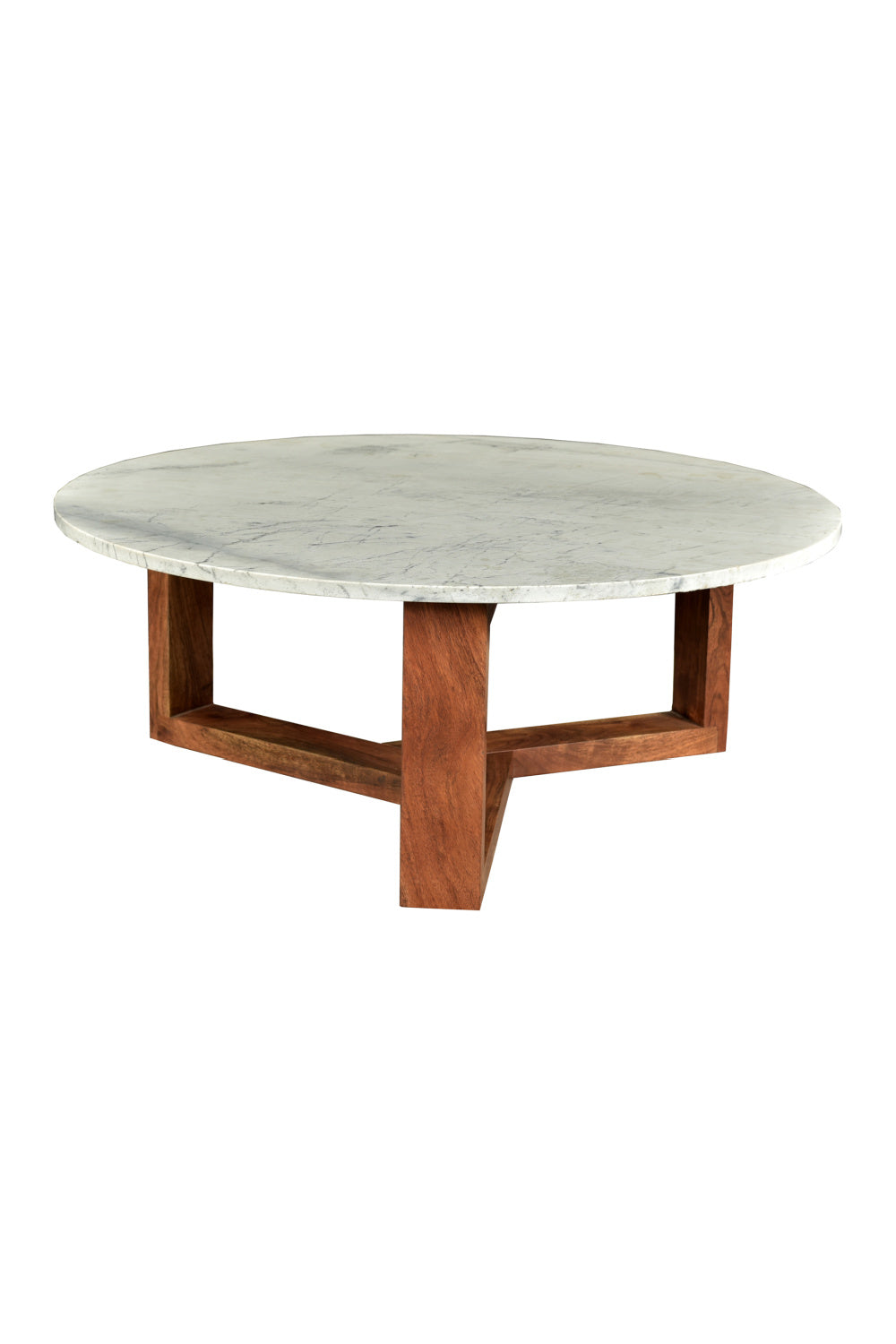 Modern European furniture - Wooden Base Marble Coffee Table - www.oroa.com