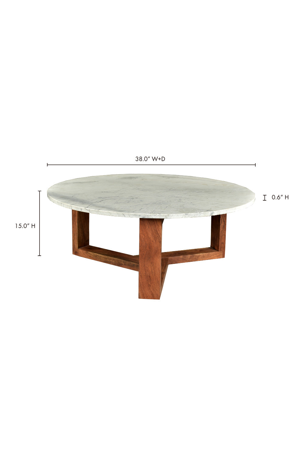 Modern European furniture - Wooden Base Marble Coffee Table - www.oroa.com