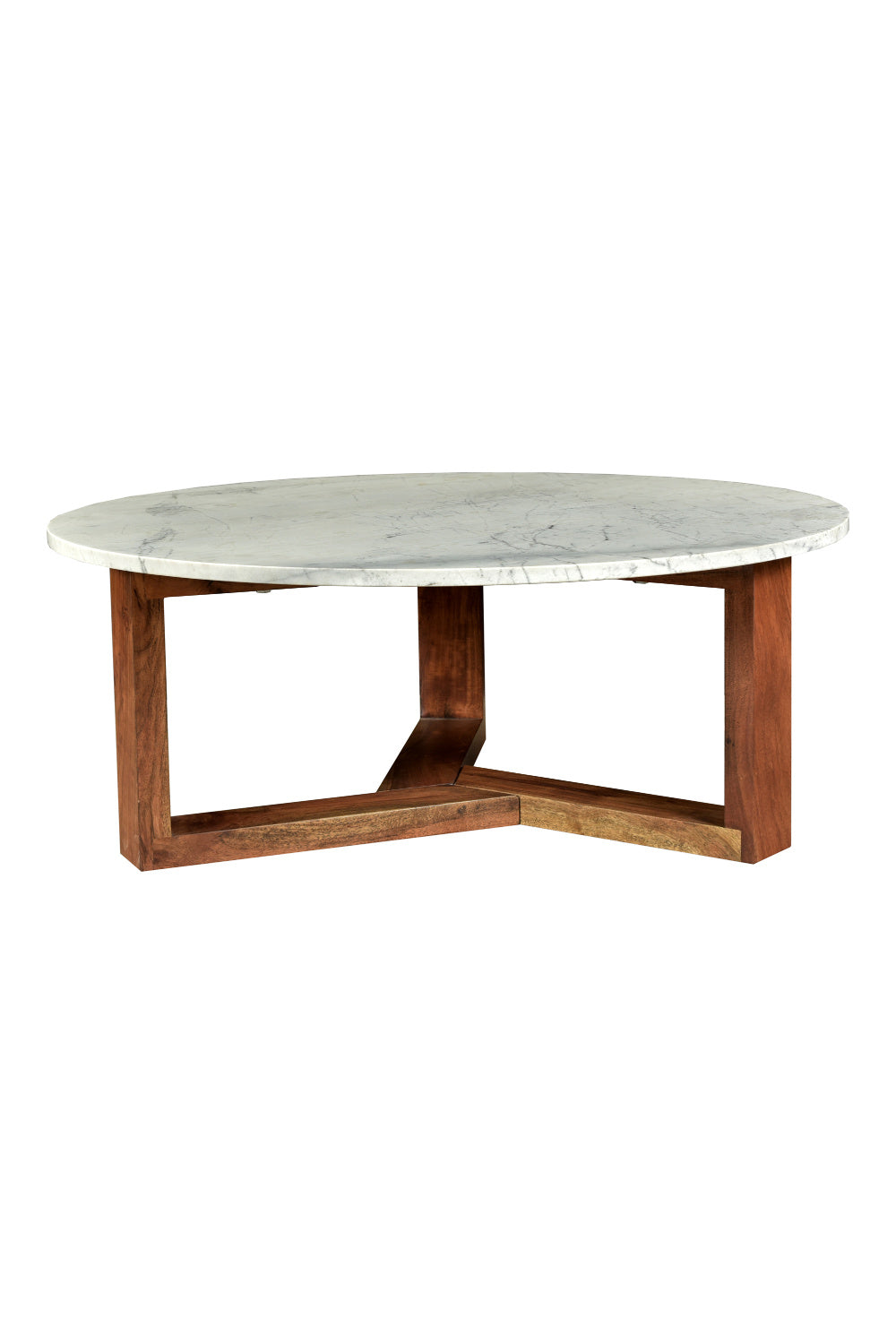 Modern European furniture - Wooden Base Marble Coffee Table - www.oroa.com
