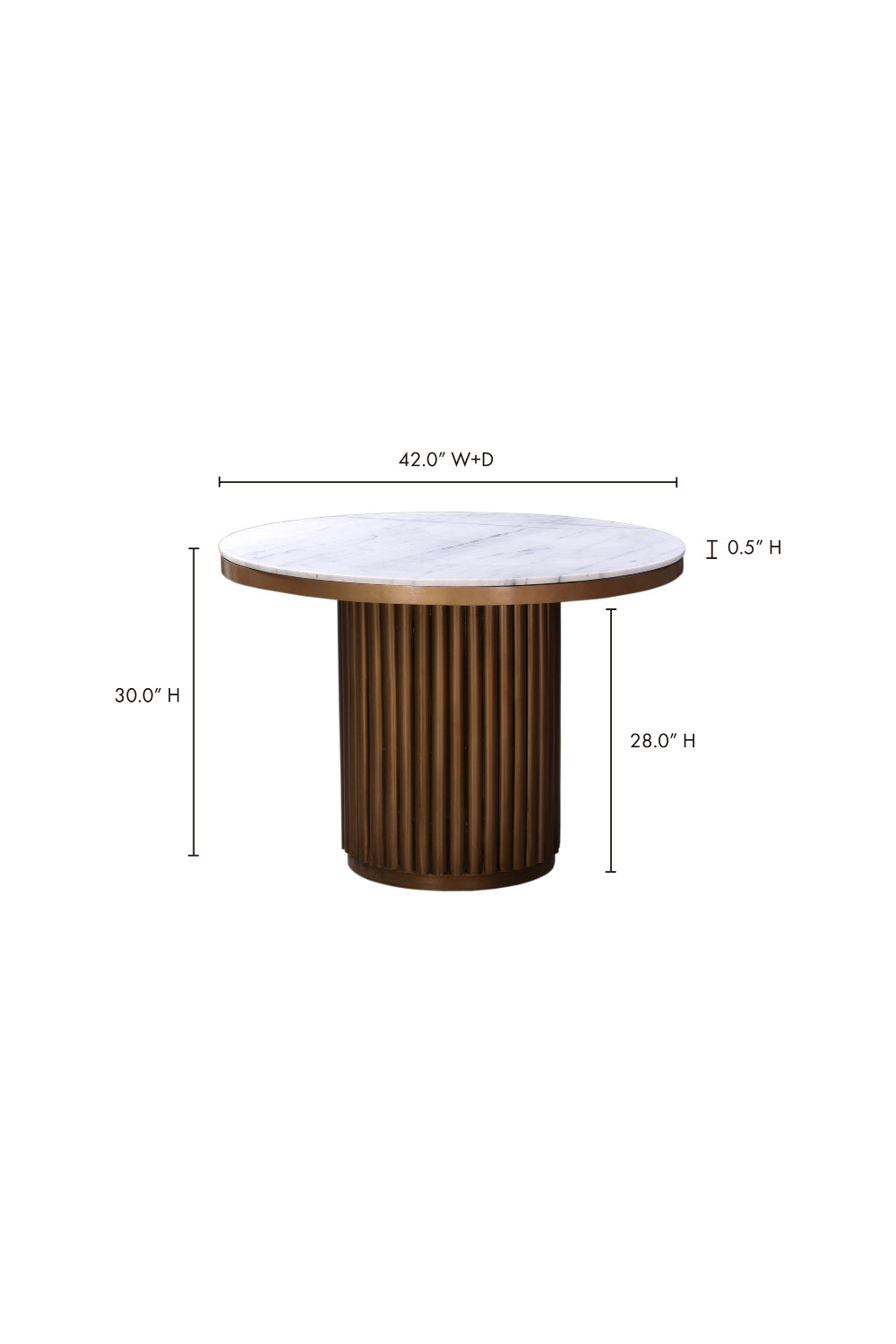 Modern European furniture - Pillar Base Marble Dining Table - www.oroa.com