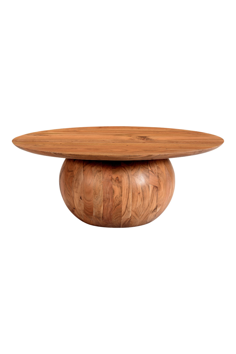 Modern European furniture - Natural Acacia Round Coffee Table - www.oroa.com