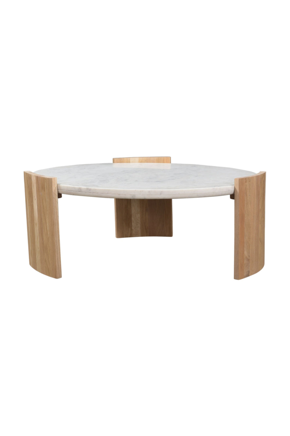 Modern European furniture - White Marble Round Coffee Table - www.oroa.com