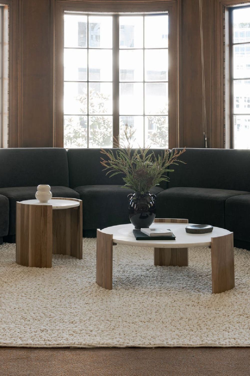 Modern European furniture - White Oak Round Side Table - www.oroa.com