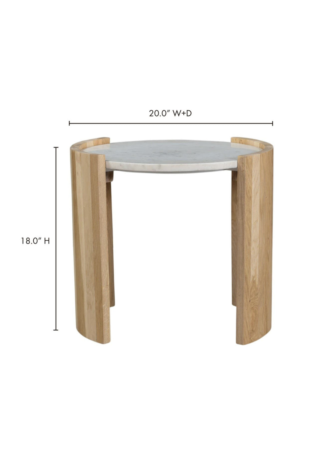 Modern European furniture - White Oak Round Side Table - www.oroa.com