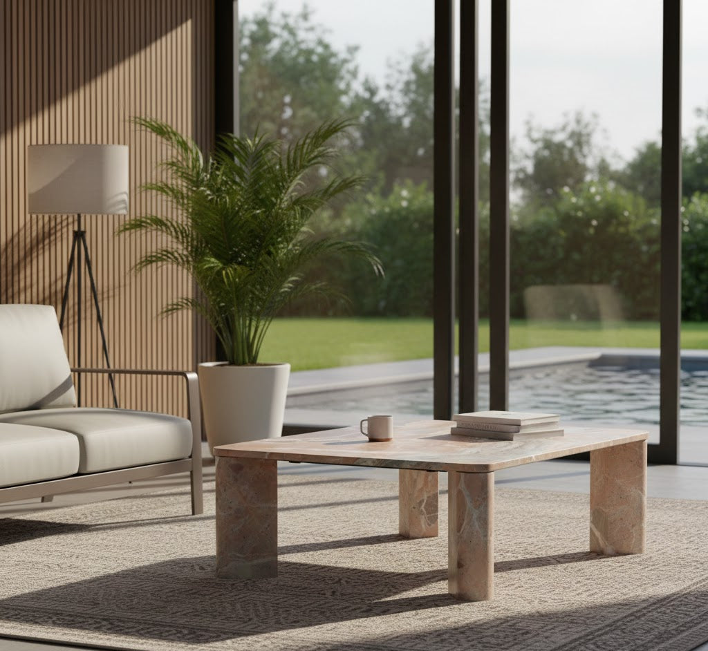 Modern European furniture - Solid Marble Coffee Table - www.oroa.com