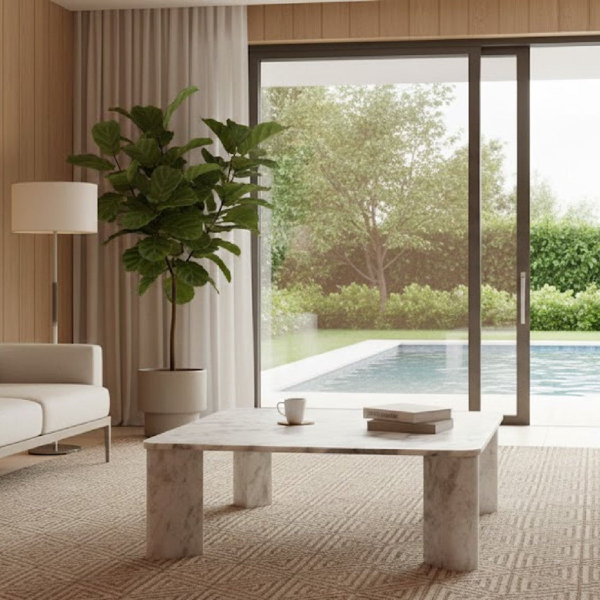 Modern European furniture - Solid Marble Coffee Table - www.oroa.com