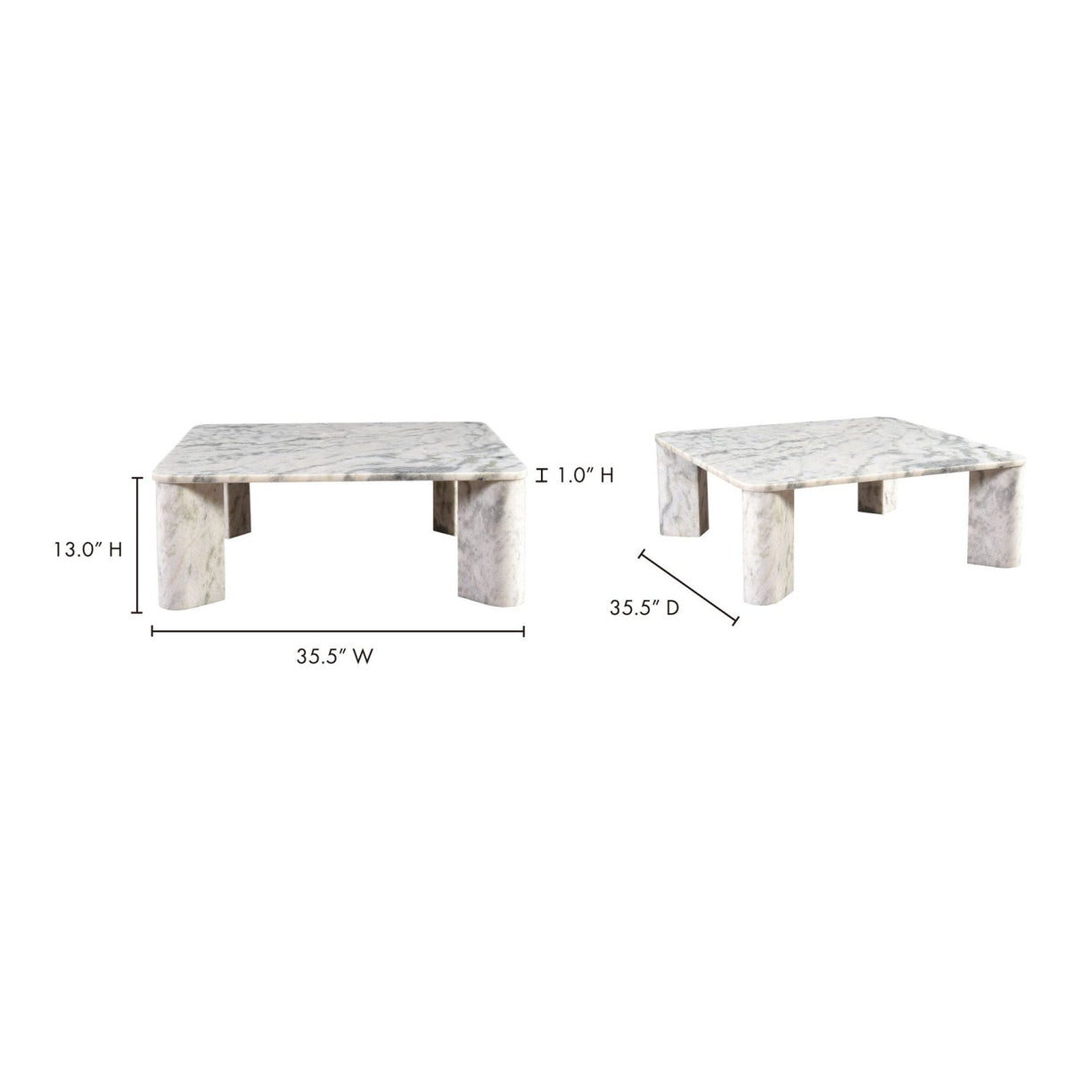 Modern European furniture - Solid Marble Coffee Table - www.oroa.com