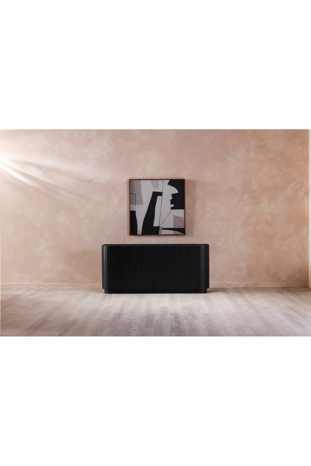 Modern European furniture - Black Acacia 4-Door Sideboard - www.oroa.com