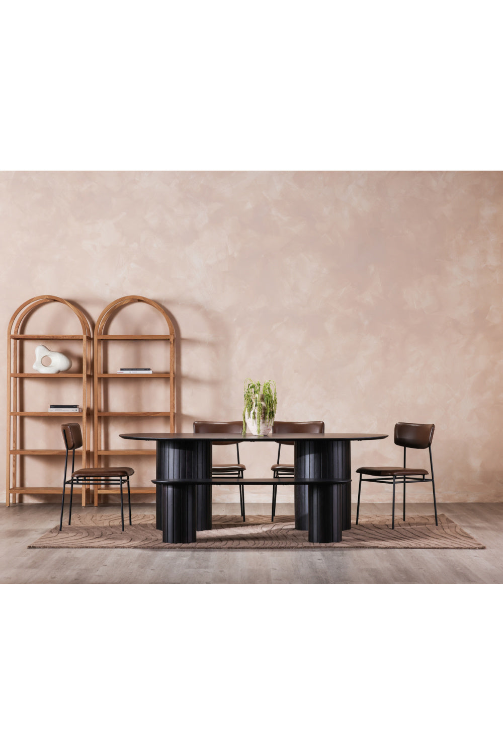 Modern European furniture - Black Acacia Wood Bench - www.oroa.com