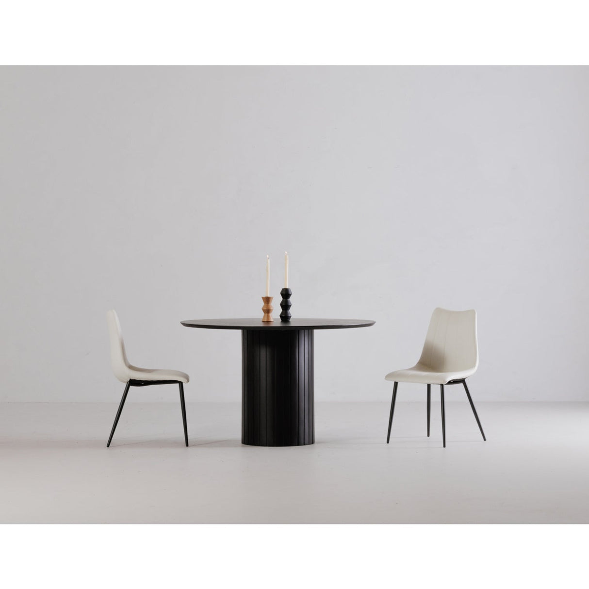 Modern European furniture - Black Acacia Round Dining Table - www.oroa.com