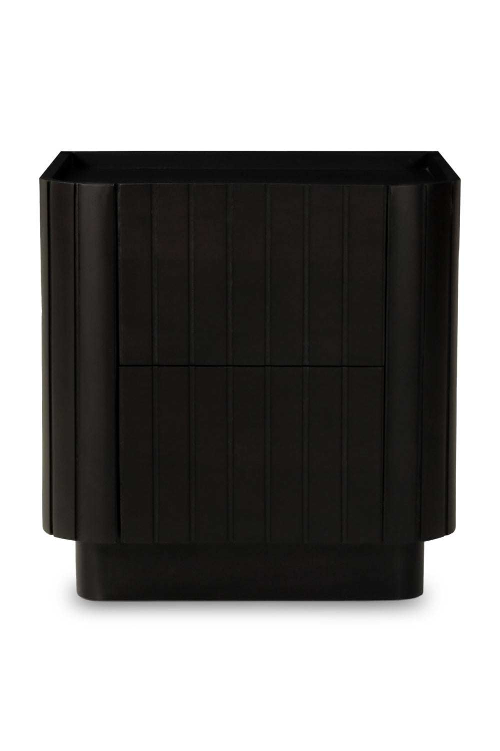 Modern European furniture - Black Acacia 2-Drawer Nightstand - www.oroa.com