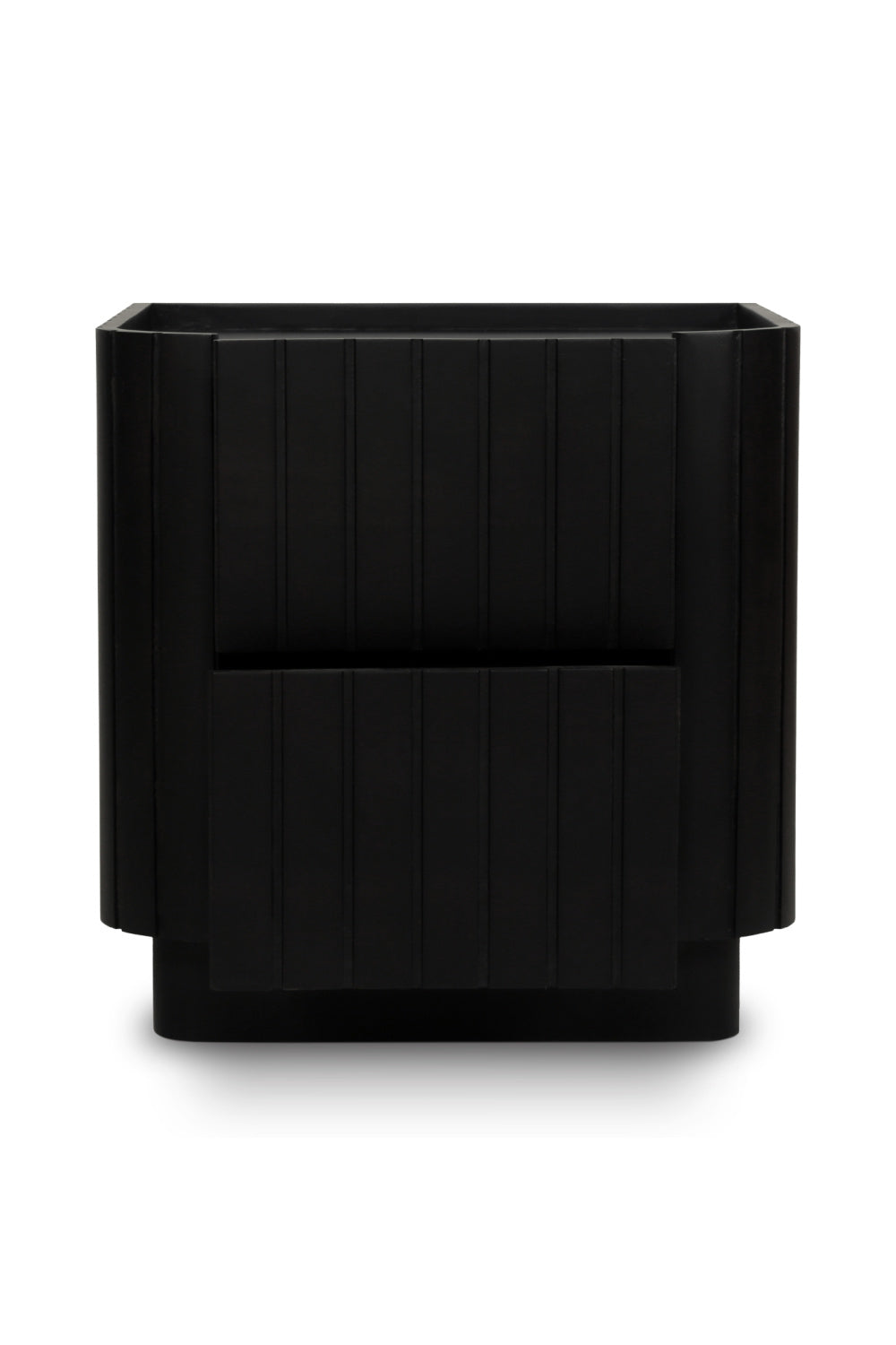 Modern European furniture - Black Acacia 2-Drawer Nightstand - www.oroa.com