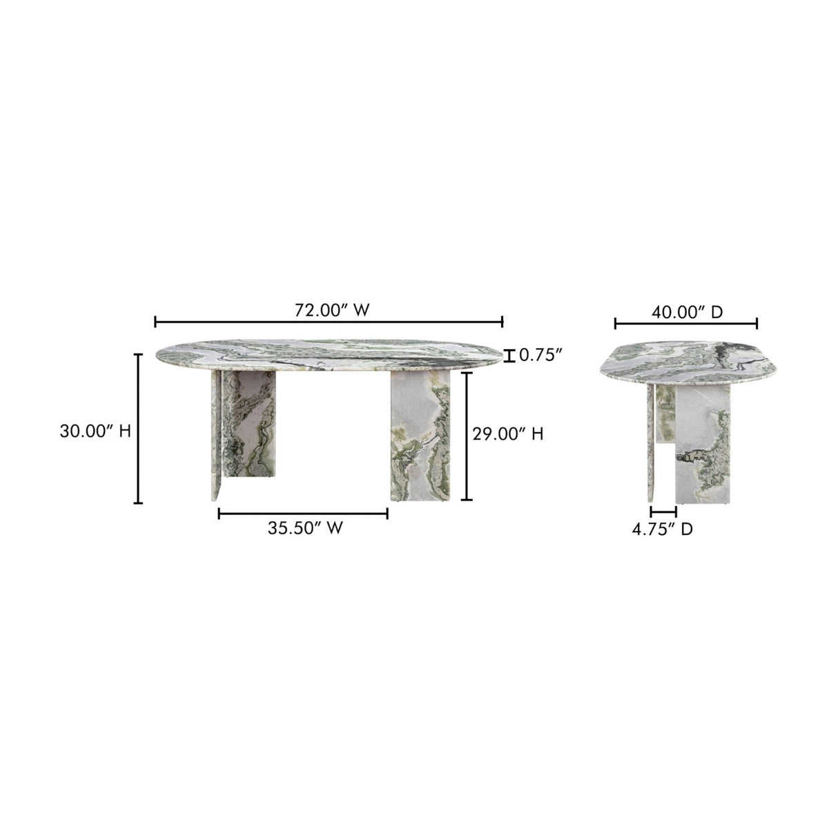 Modern European furniture - Green Onyx Marble Dining Table - www.oroa.com
