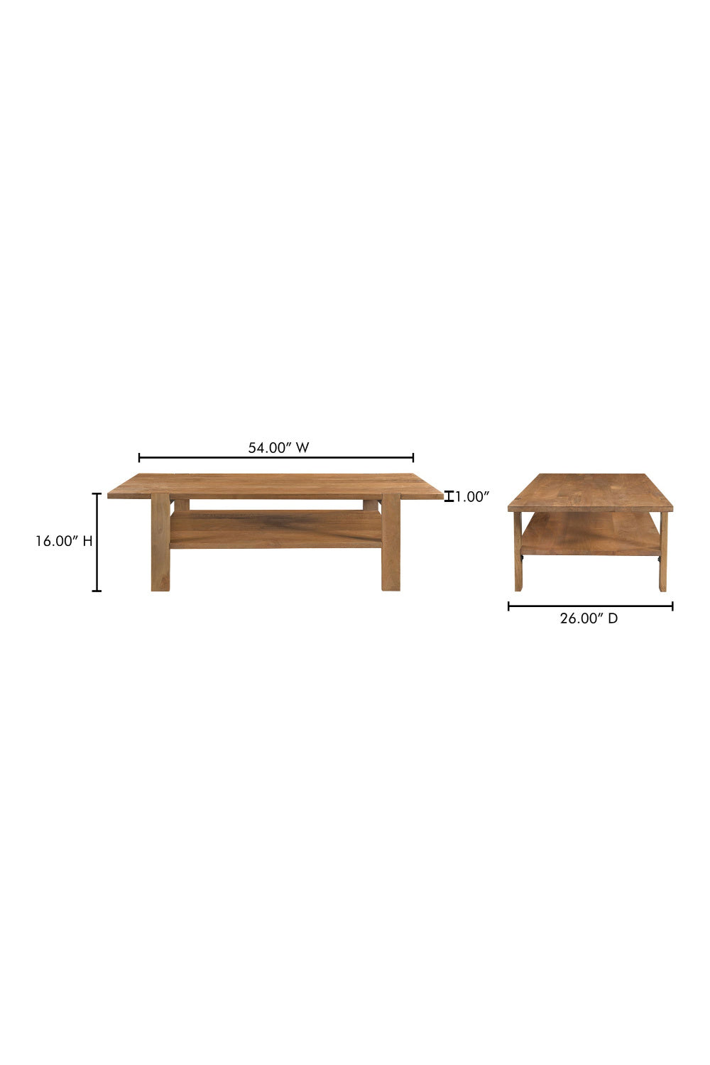 Sandblasted Mango Wood Coffee Table | Novi Living Workshop | Oroa.com