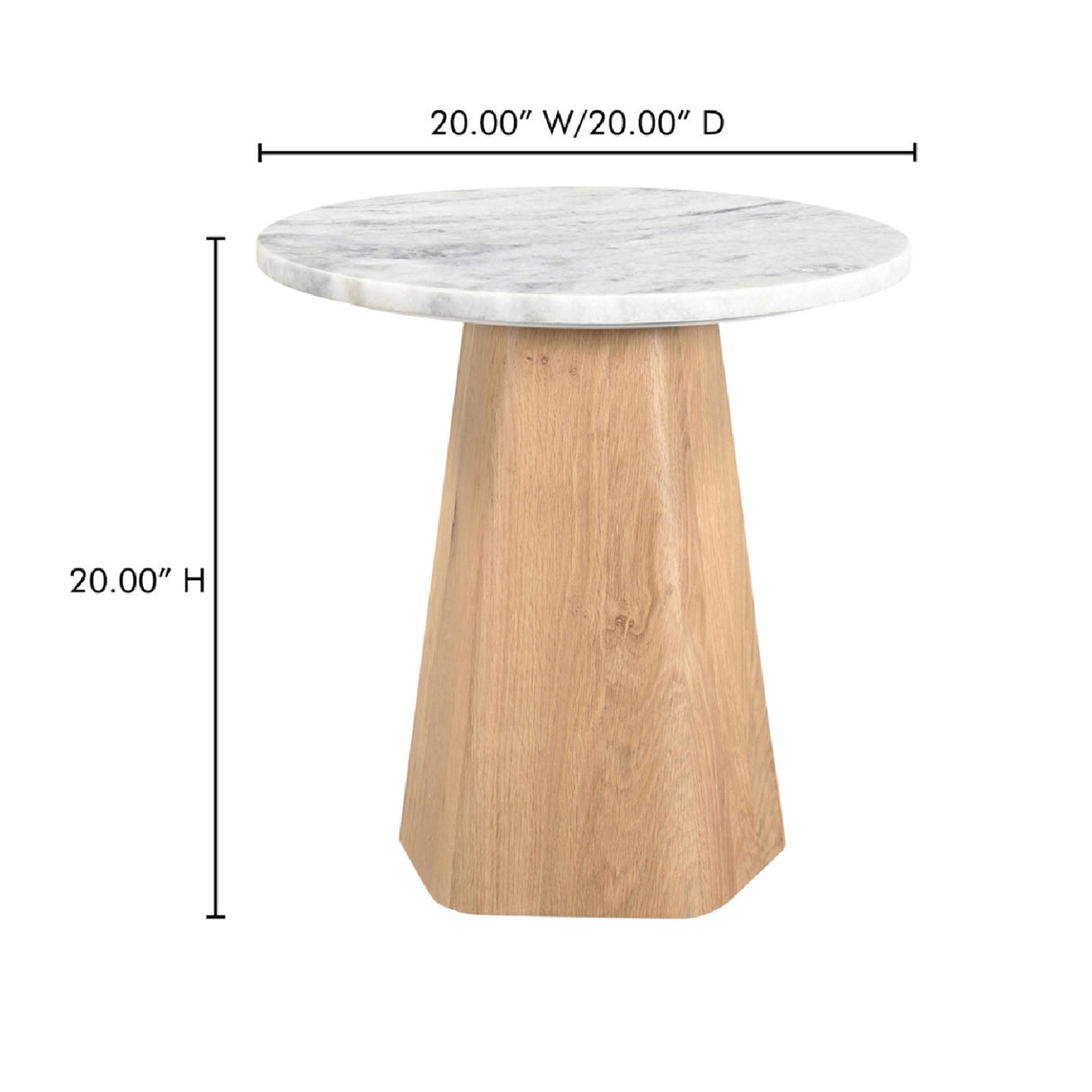 Modern European furniture - Round Gray Marble Accent Table - www.oroa.com
