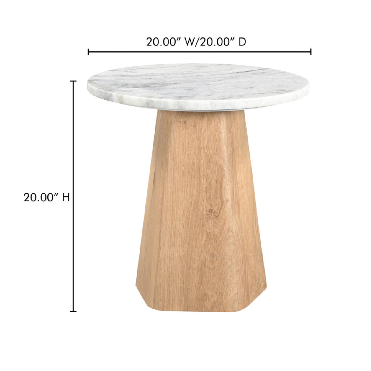 Modern or European furniture - Round Marble Accent Table - www.oroa.com