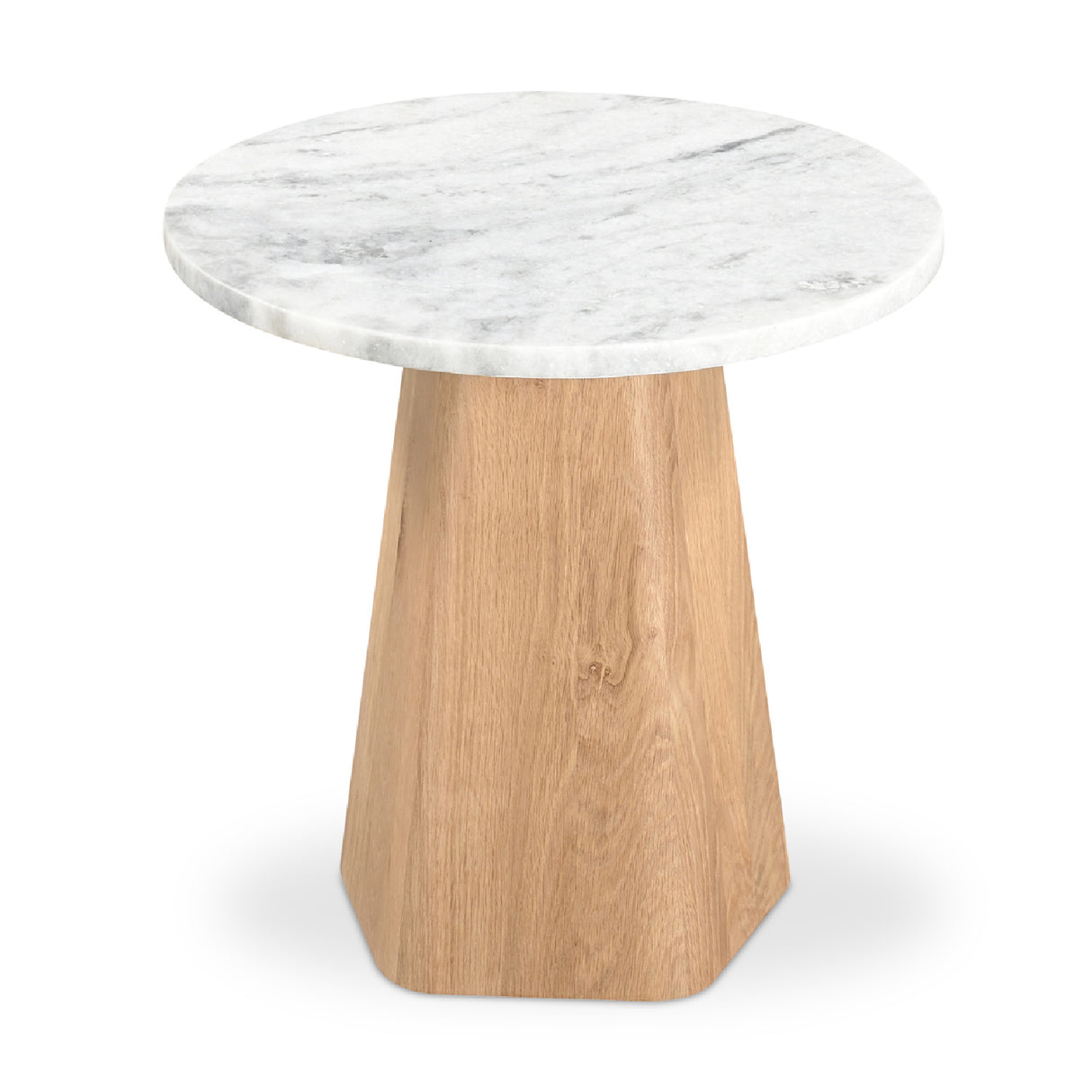 Modern European furniture - Round Gray Marble Accent Table - www.oroa.com