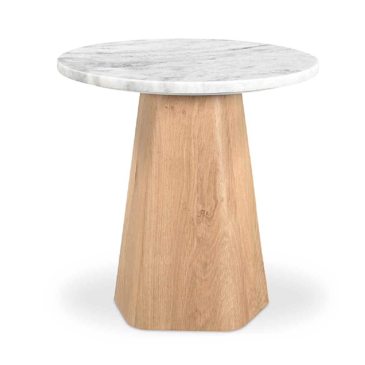 Modern European furniture - Round Gray Marble Accent Table - www.oroa.com