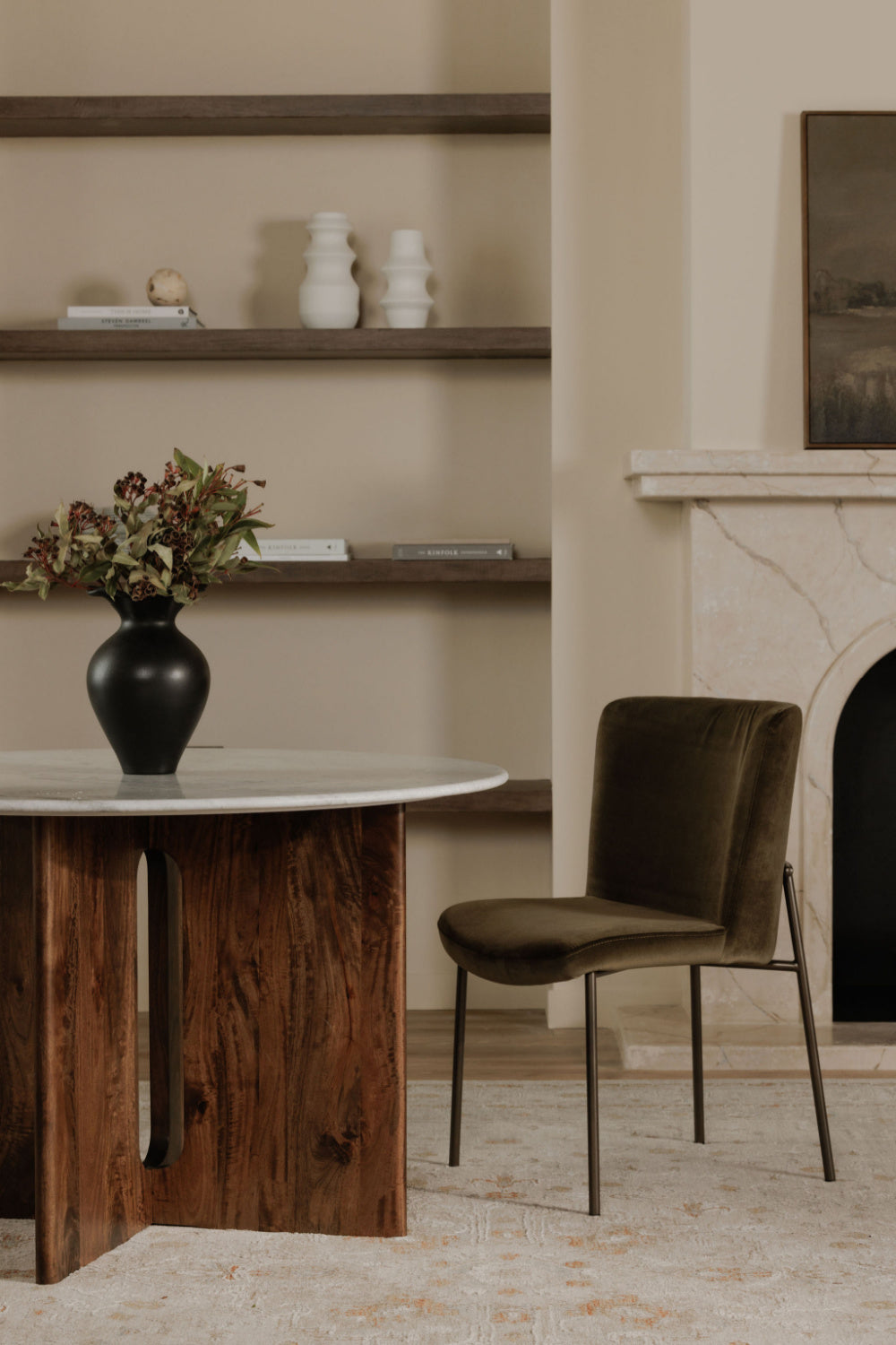 Cross-Base Round Dining Table | Novi Living Stanley