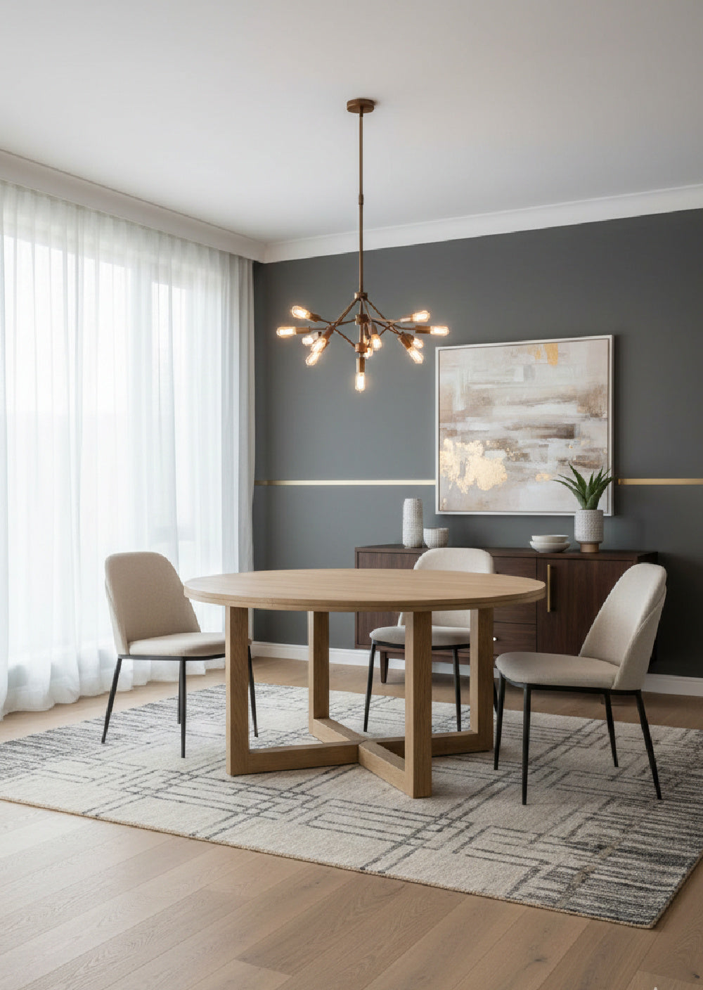 Modern European furniture - Oak Round Dining Table - www.oroa.com