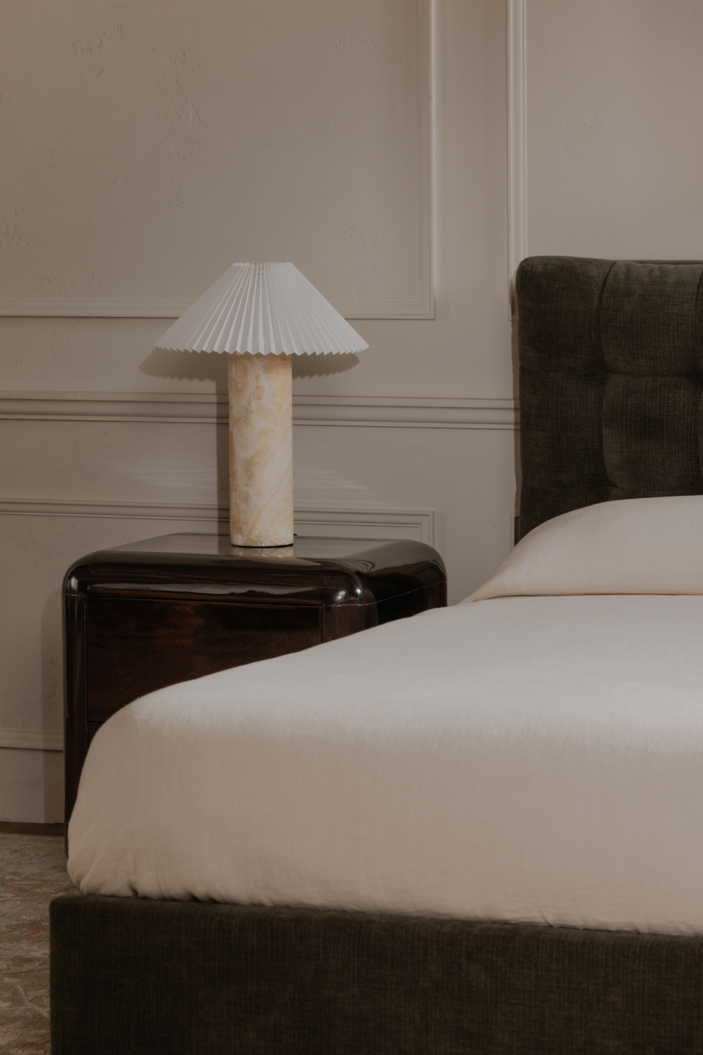 2-Drawer Brown Acacia Nightstand | Novi Living Rory | Oroa.com