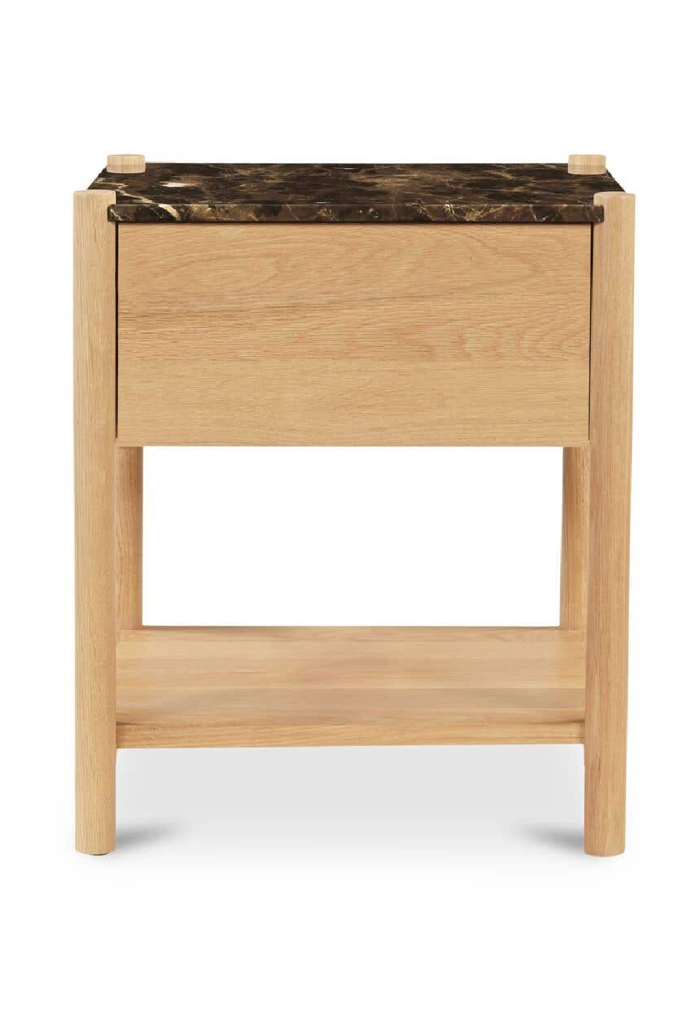 Modern European furniture - Marble Top 1-Drawer Nightstand - www.oroa.com