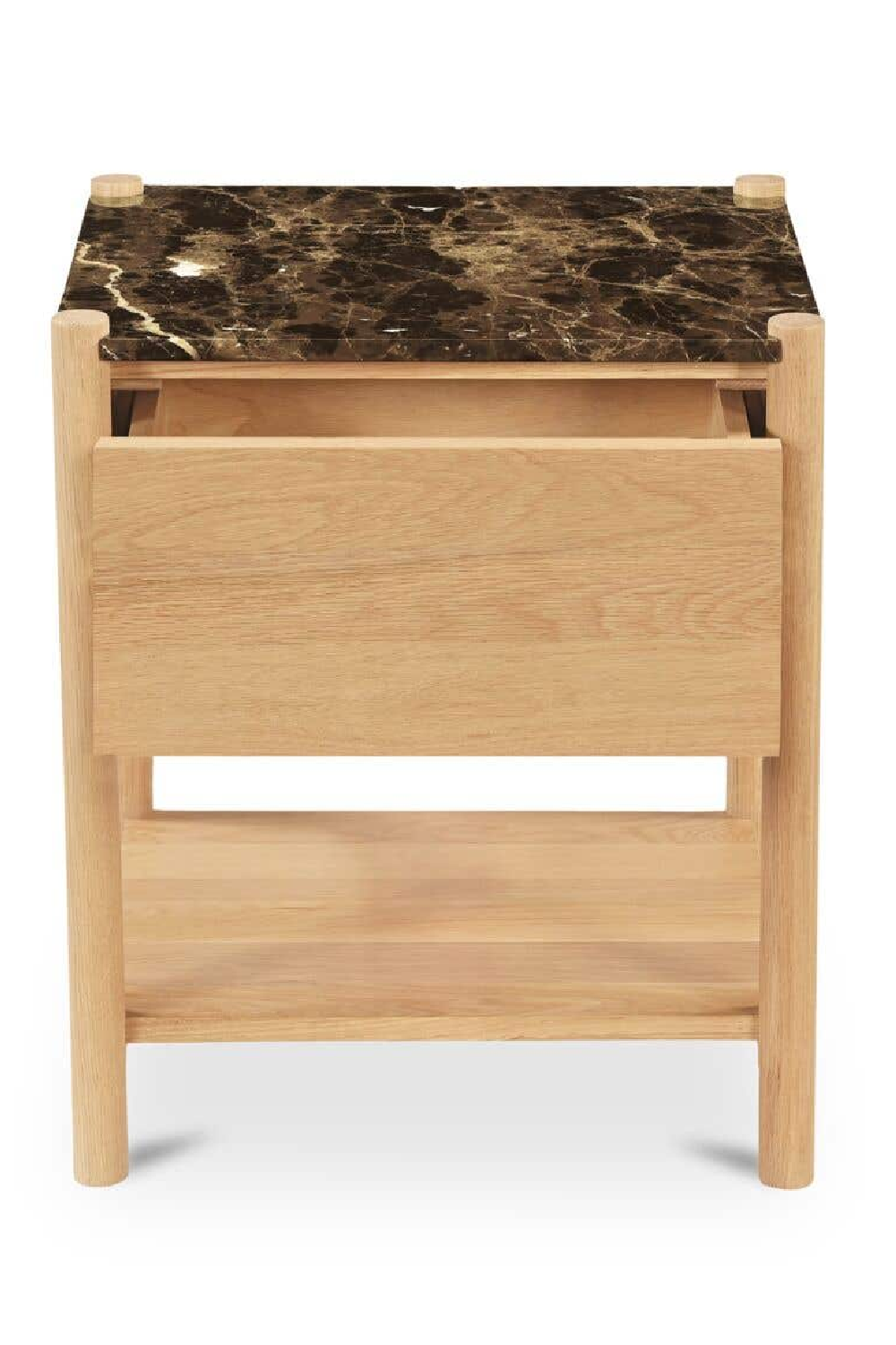 Modern European furniture - Marble Top 1-Drawer Nightstand - www.oroa.com