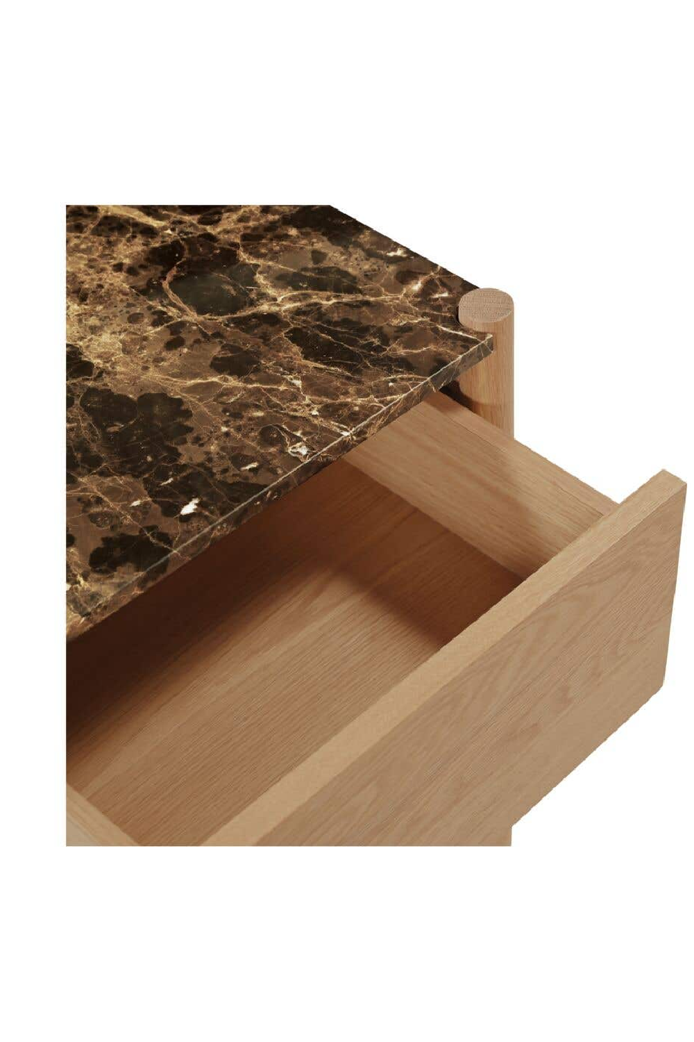 Modern European furniture - Marble Top 1-Drawer Nightstand - www.oroa.com