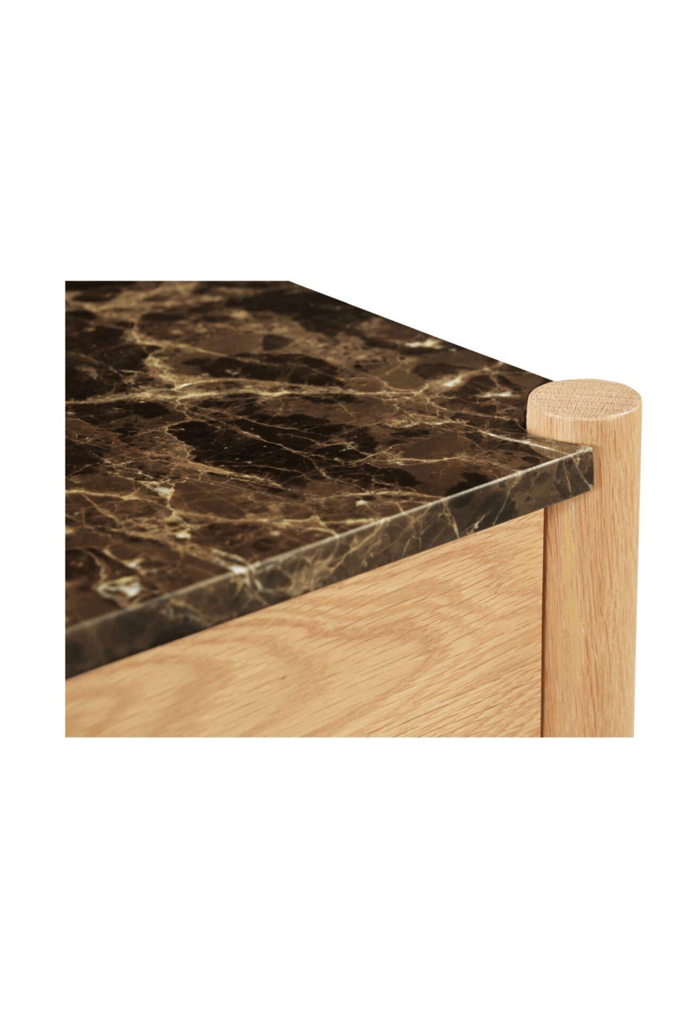 Modern European furniture - Marble Top 1-Drawer Nightstand - www.oroa.com