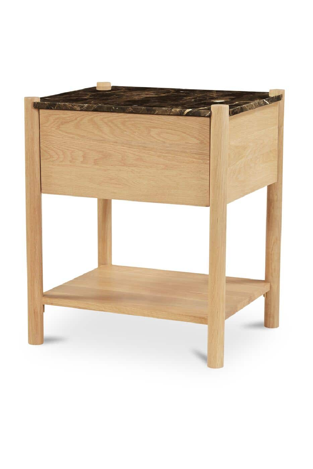 Modern European furniture - Marble Top 1-Drawer Nightstand - www.oroa.com