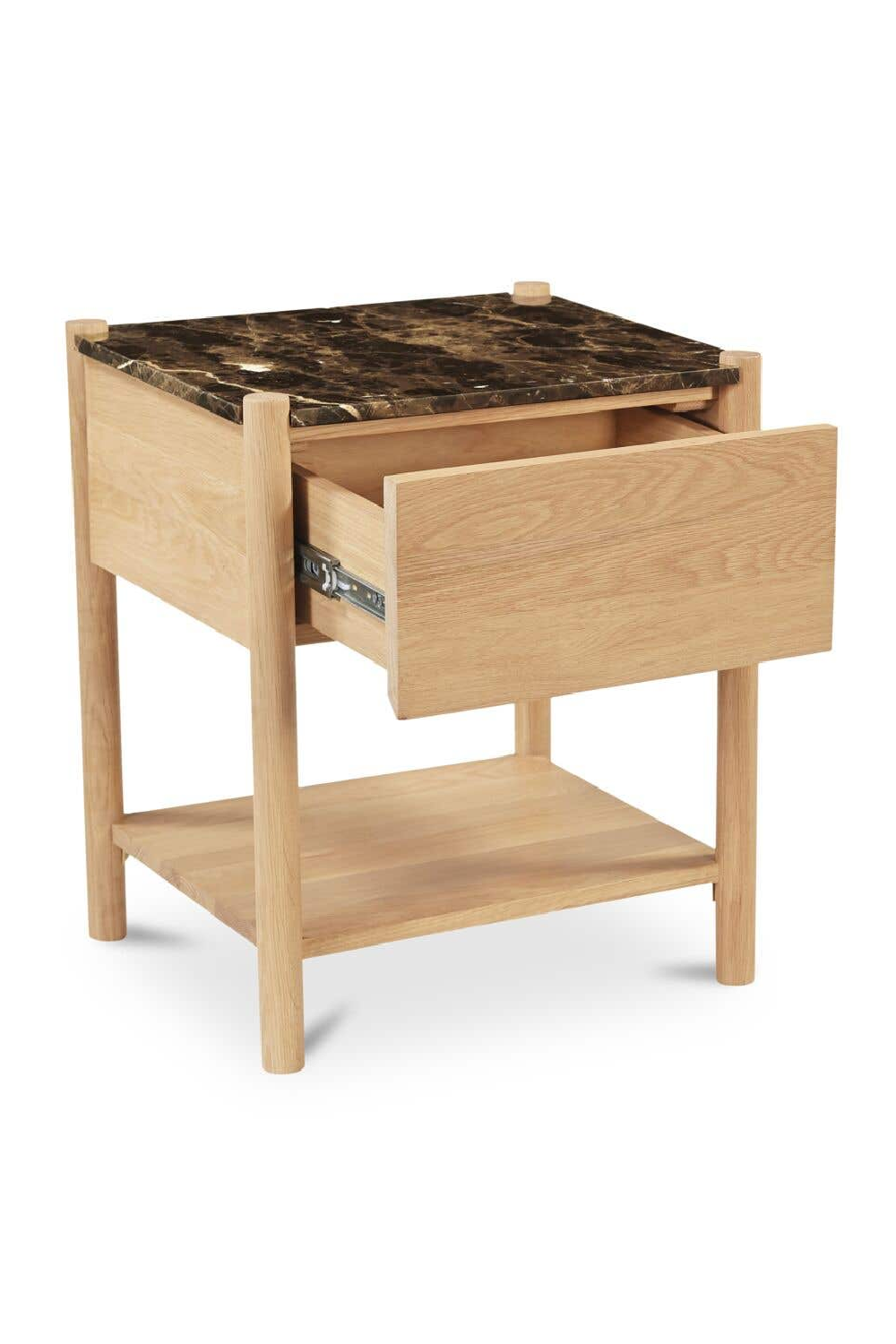 Modern European furniture - Marble Top 1-Drawer Nightstand - www.oroa.com