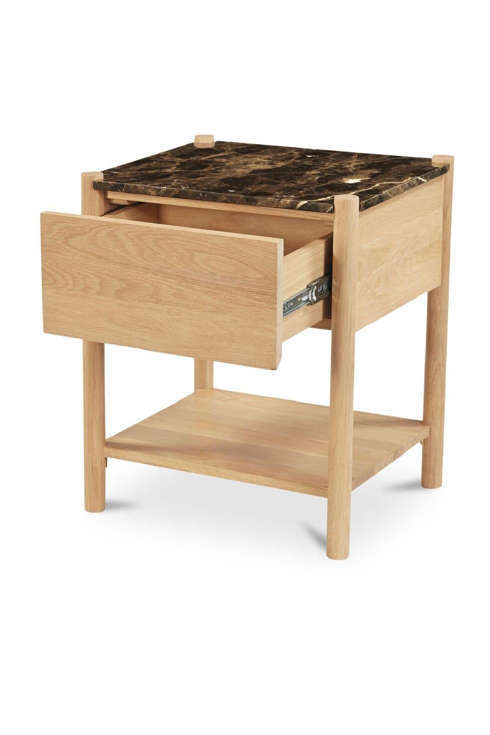 Modern European furniture - Marble Top 1-Drawer Nightstand - www.oroa.com
