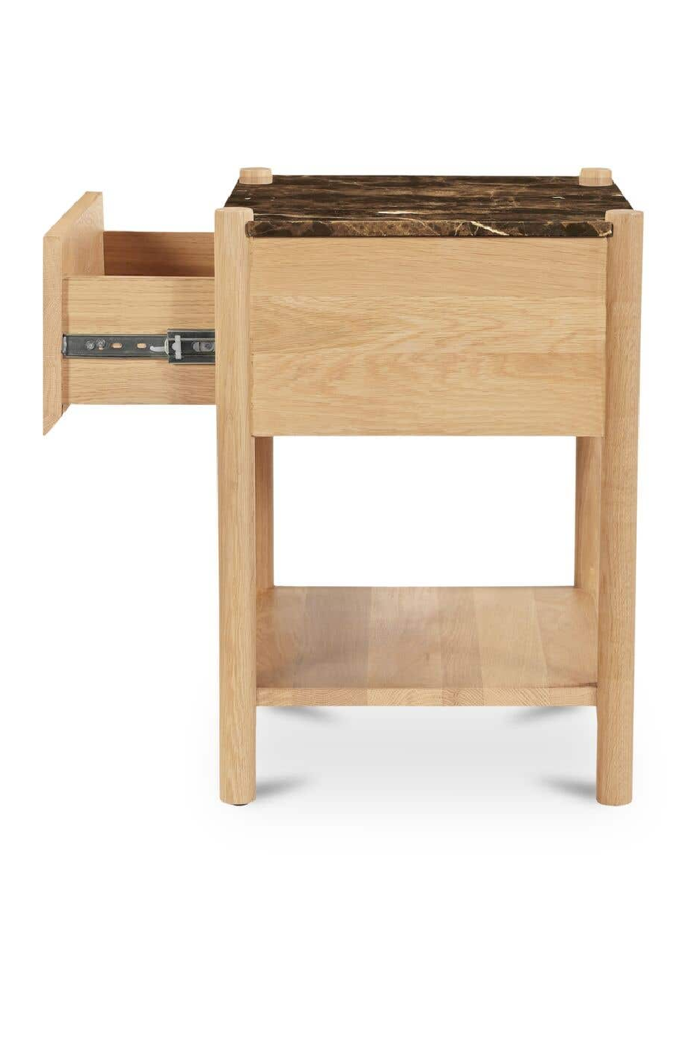 Modern European furniture - Marble Top 1-Drawer Nightstand - www.oroa.com