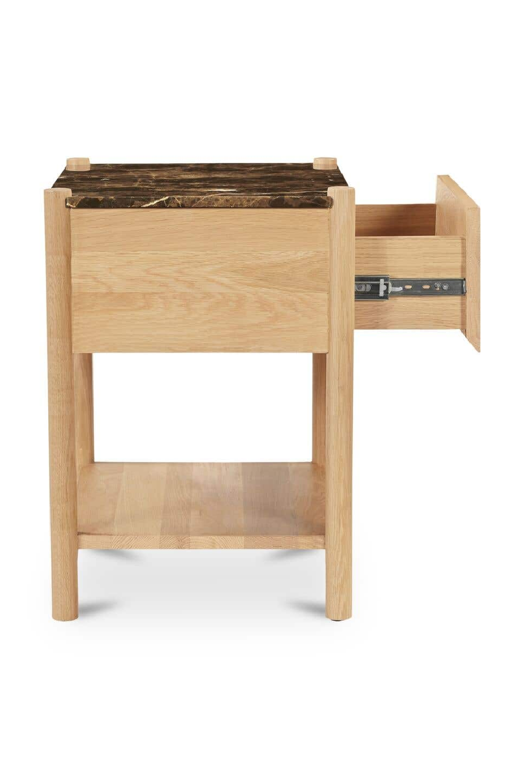 Modern European furniture - Marble Top 1-Drawer Nightstand - www.oroa.com