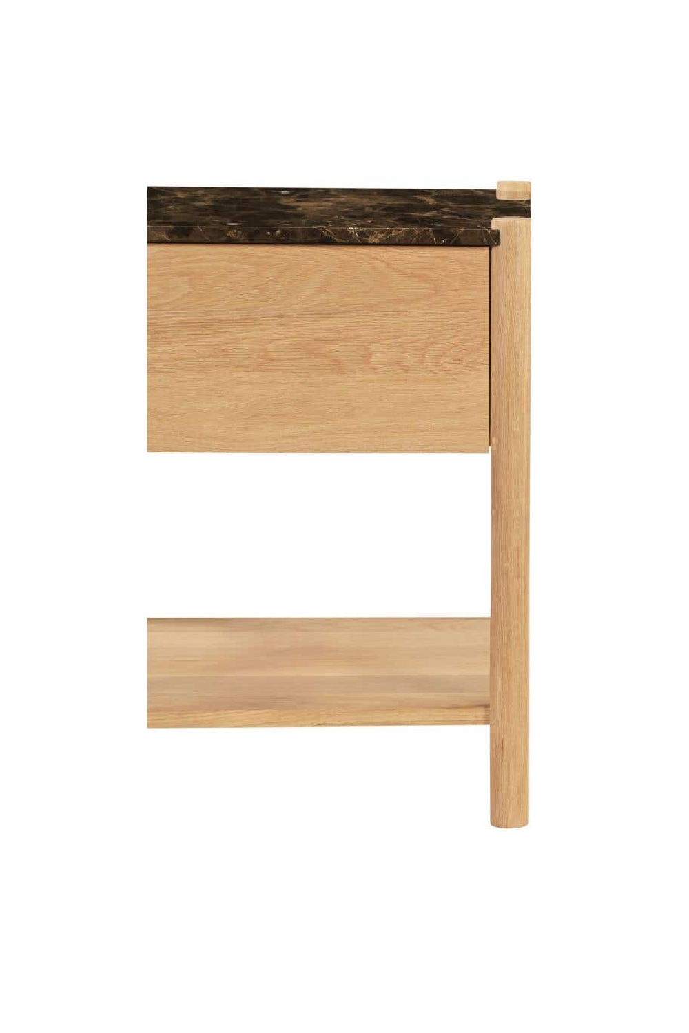 Modern European furniture - Marble Top 1-Drawer Nightstand - www.oroa.com