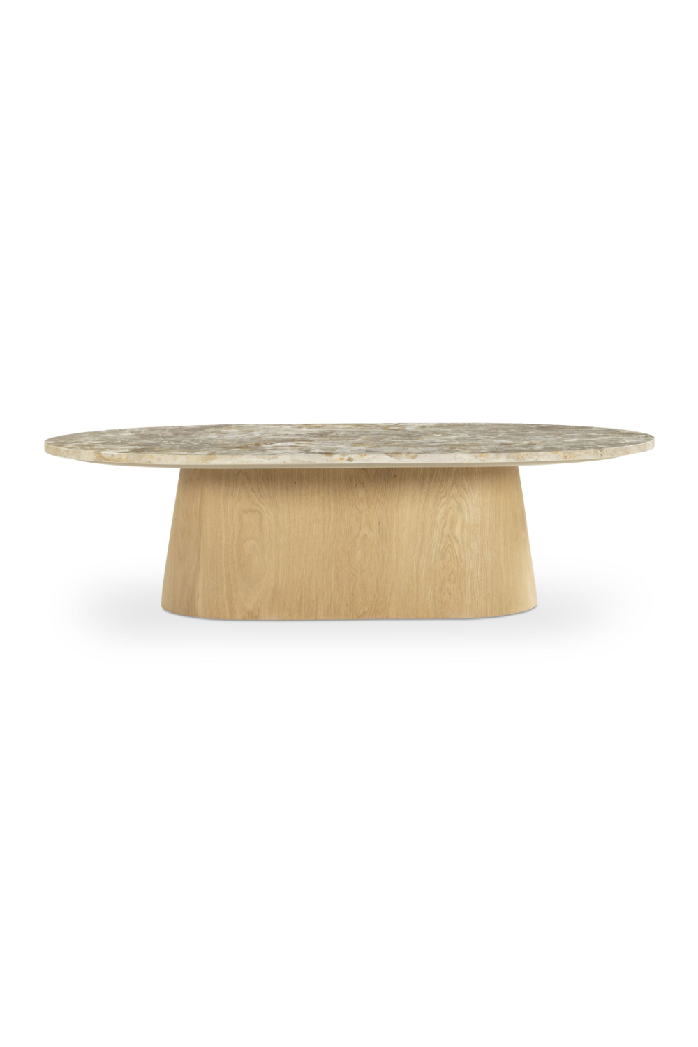 Modern European furniture - Wood Base Marble Coffee Table - www.oroa.com