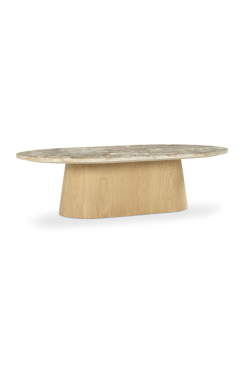 Modern European furniture - Wood Base Marble Coffee Table - www.oroa.com