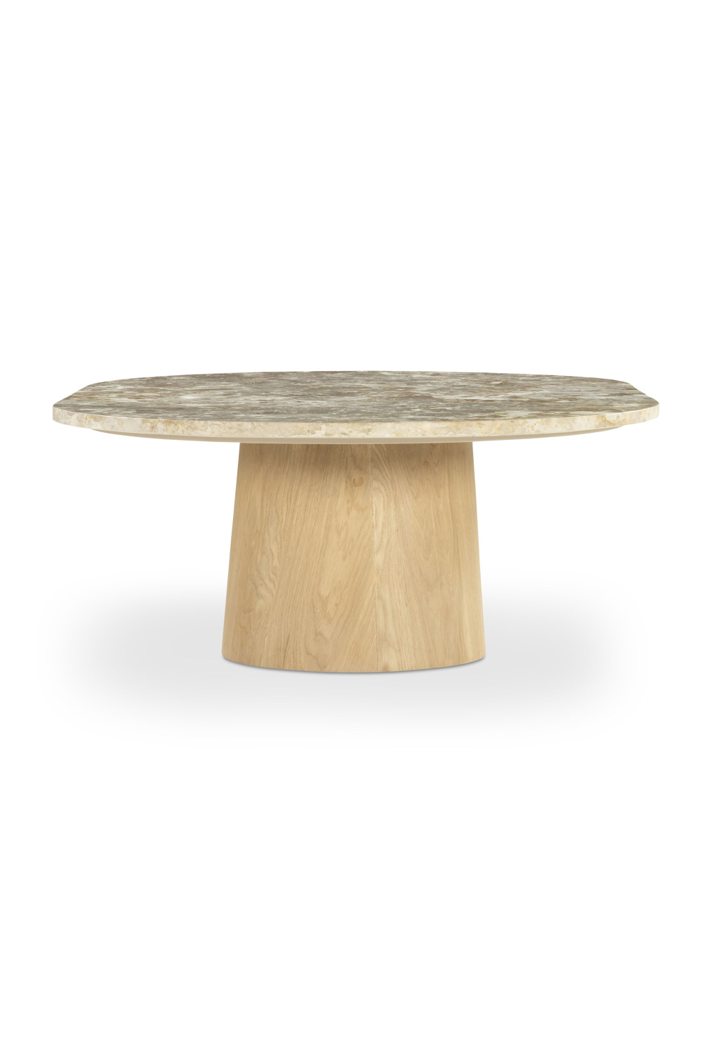 Modern European furniture - Wood Base Marble Coffee Table - www.oroa.com