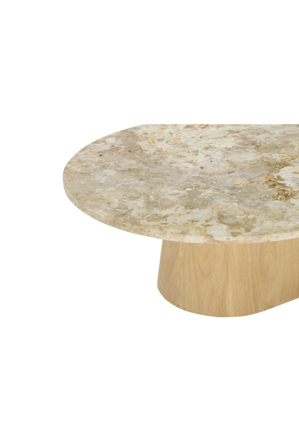 Modern European furniture - Wood Base Marble Coffee Table - www.oroa.com