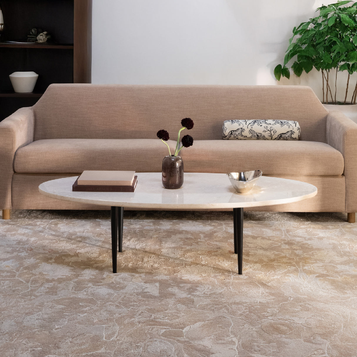 Modern European furniture - Beige Marble Coffee Table - www.oroa.com