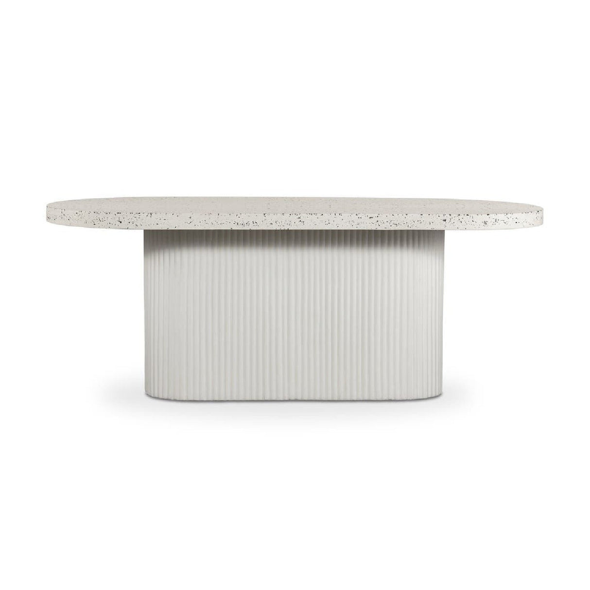 Modern European furniture - White Terrazzo Outdoor Dining Table - www.oroa.com