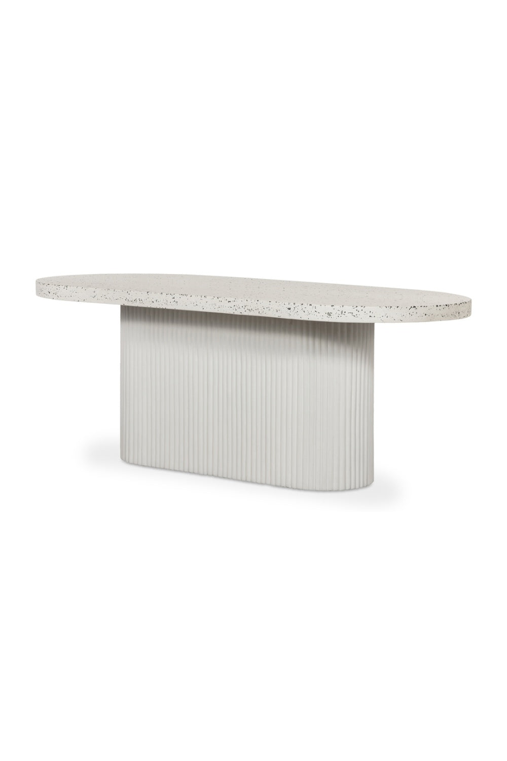 Modern European furniture - White Terrazzo Outdoor Dining Table - www.oroa.com