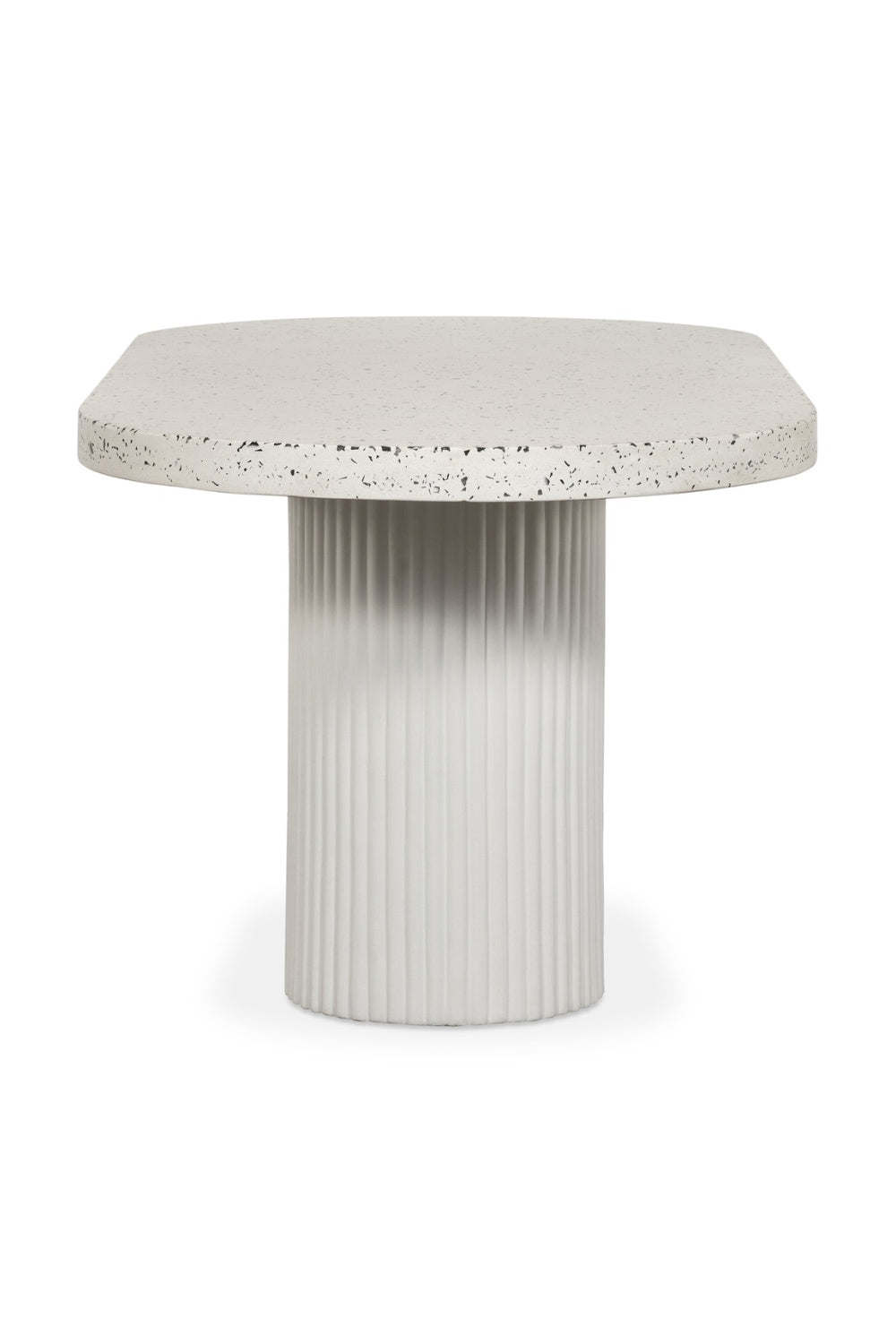 Modern European furniture - White Terrazzo Outdoor Dining Table - www.oroa.com