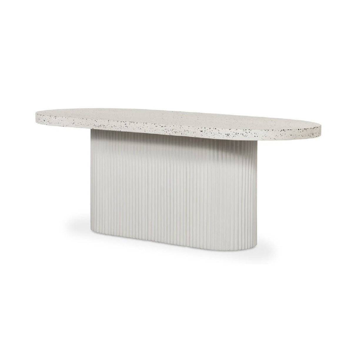 Modern European furniture - White Terrazzo Outdoor Dining Table - www.oroa.com