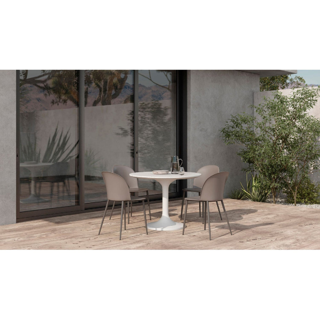 Modern European furniture - White Terrazzo Outdoor Coffee Table - www.oroa.com