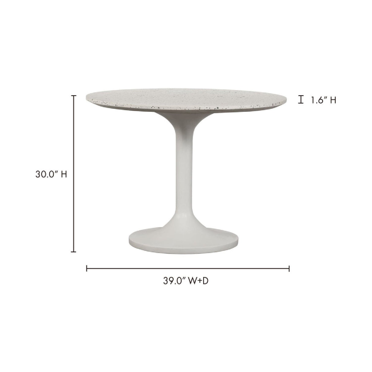 Modern European furniture - White Terrazzo Outdoor Coffee Table - www.oroa.com