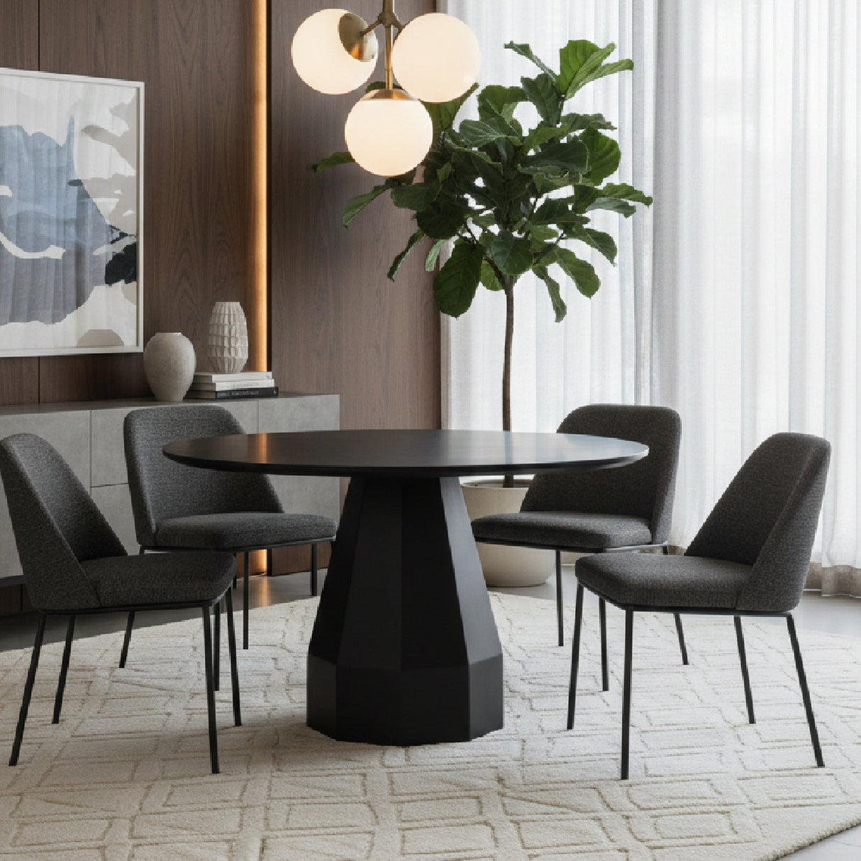 Modern European furniture - Concrete Indoor/Outdoor Dining Table - www.oroa.com