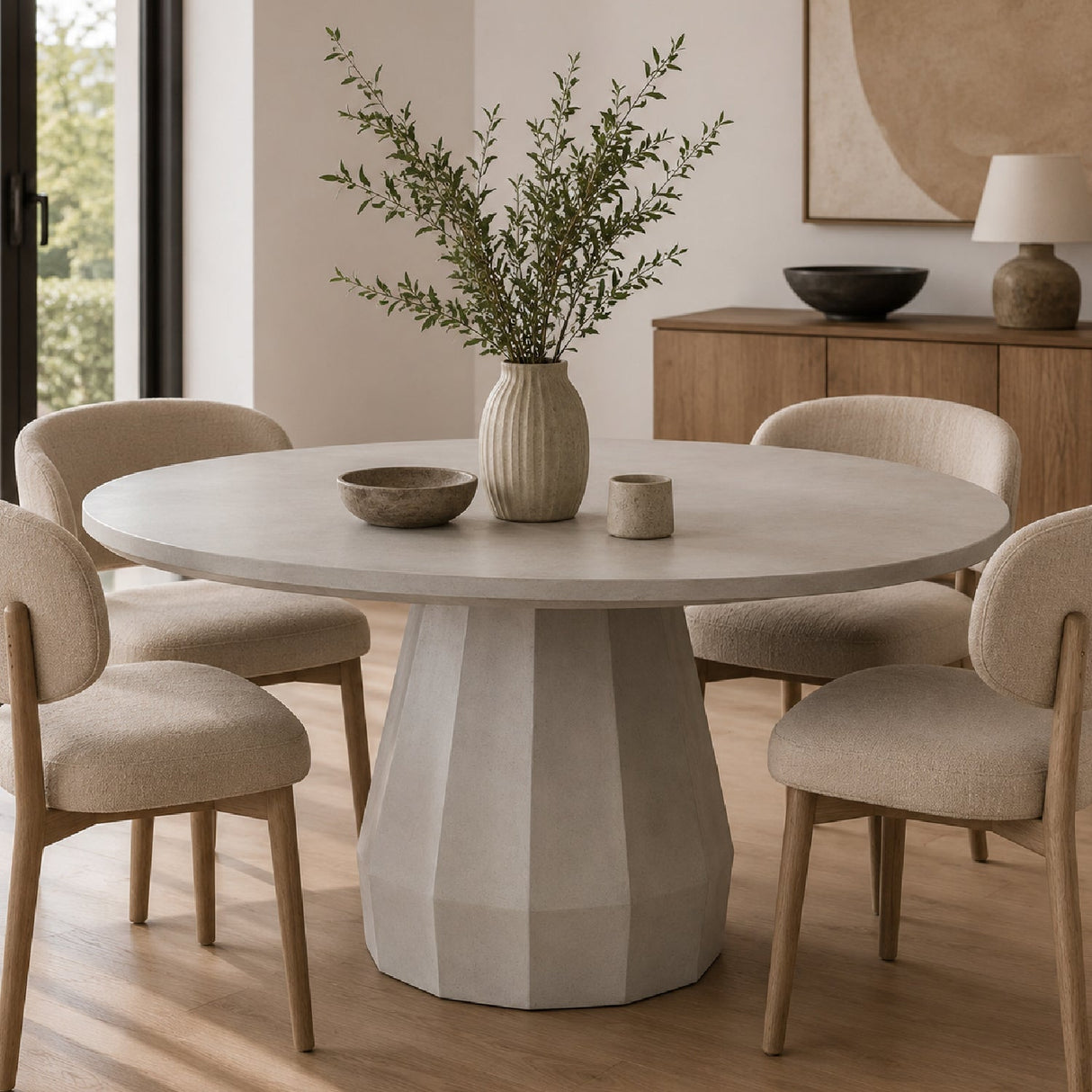 Modern European furniture - Concrete Indoor/Outdoor Dining Table - www.oroa.com